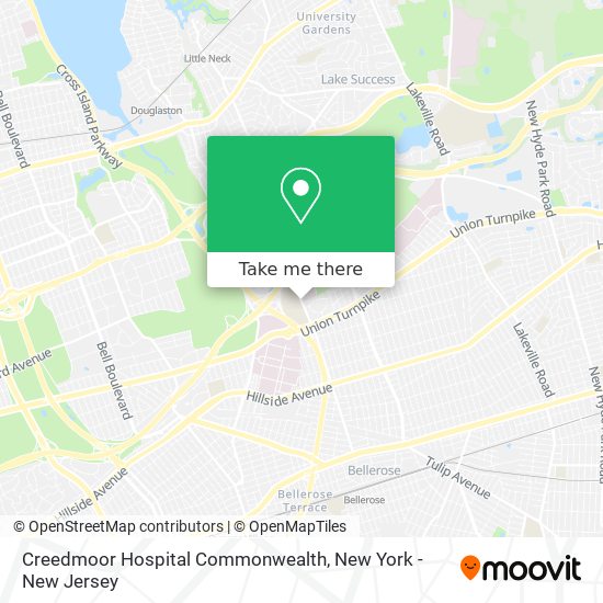 Creedmoor Hospital Commonwealth map