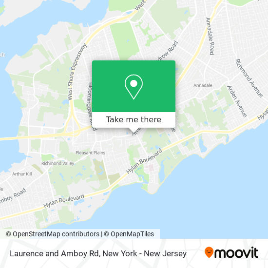 Laurence and Amboy Rd map