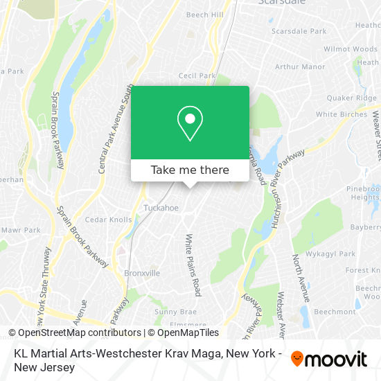 KL Martial Arts-Westchester Krav Maga map