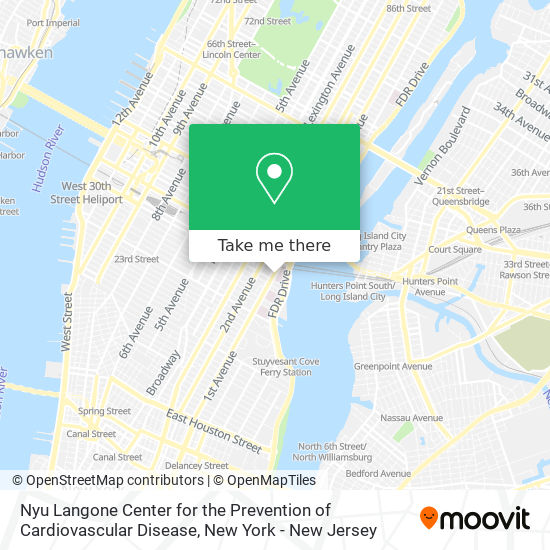 Nyu Langone Center for the Prevention of Cardiovascular Disease map