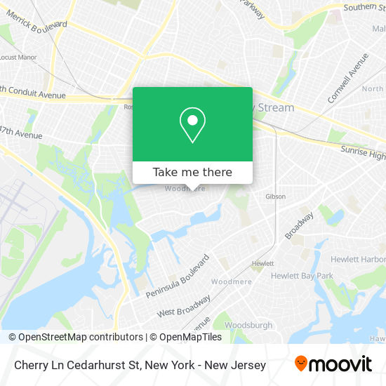 Cherry Ln Cedarhurst St map