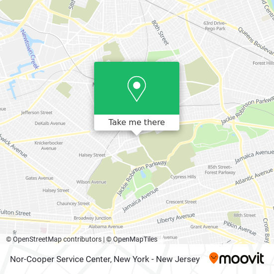 Mapa de Nor-Cooper Service Center