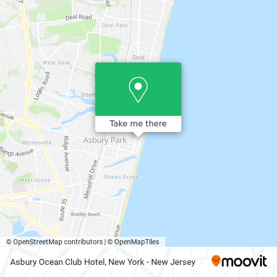 Mapa de Asbury Ocean Club Hotel
