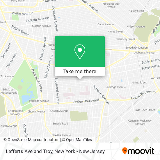 Lefferts Ave and Troy map