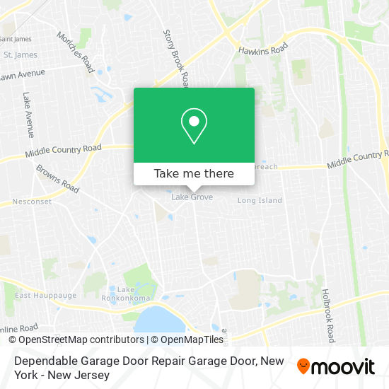 Mapa de Dependable Garage Door Repair Garage Door