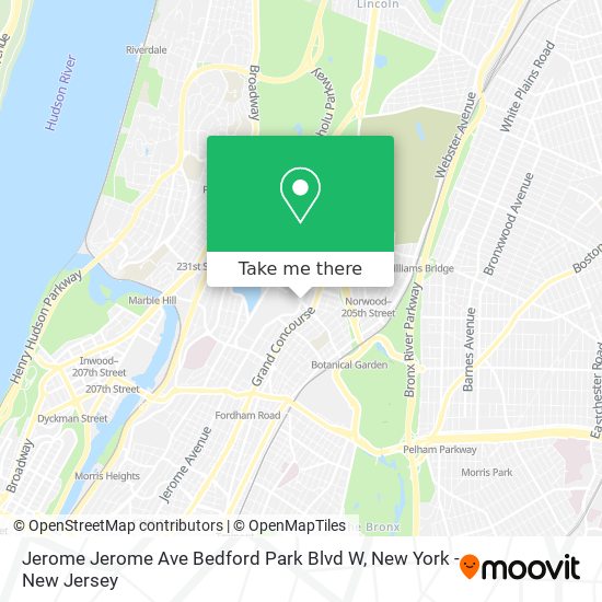 Mapa de Jerome Jerome Ave Bedford Park Blvd W