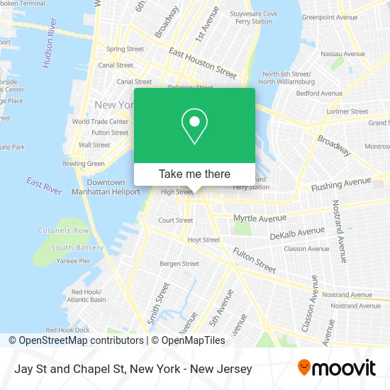 Jay St and Chapel St map