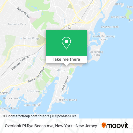 Mapa de Overlook Pl Rye Beach Ave