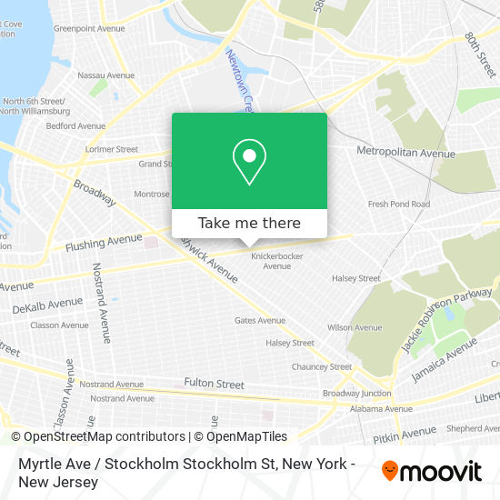 Mapa de Myrtle Ave / Stockholm Stockholm St