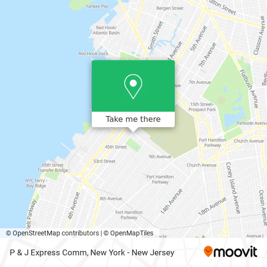 P & J Express Comm map