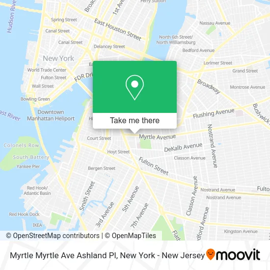 Myrtle Myrtle Ave Ashland Pl map