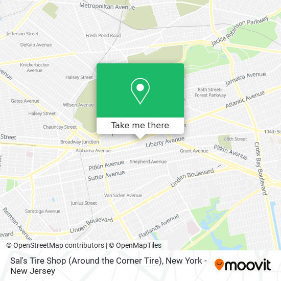 Sal's Tire Shop (Around the Corner Tire) map