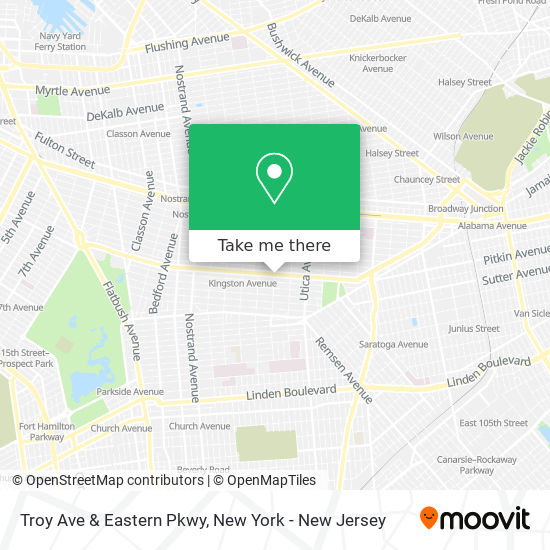 Mapa de Troy Ave & Eastern Pkwy