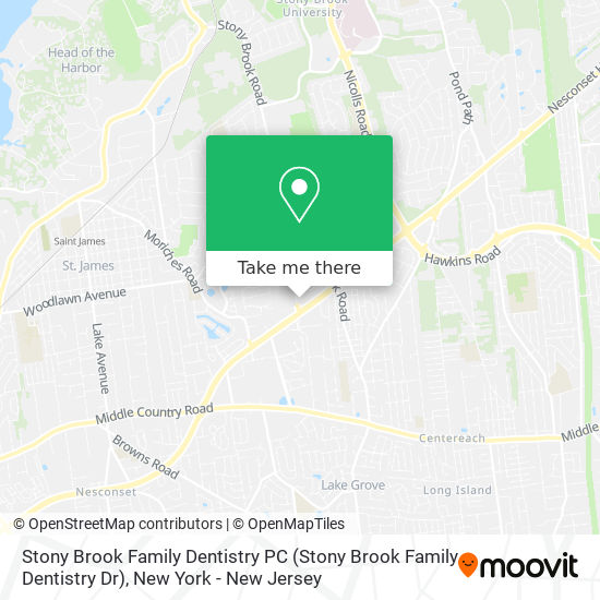 Mapa de Stony Brook Family Dentistry PC