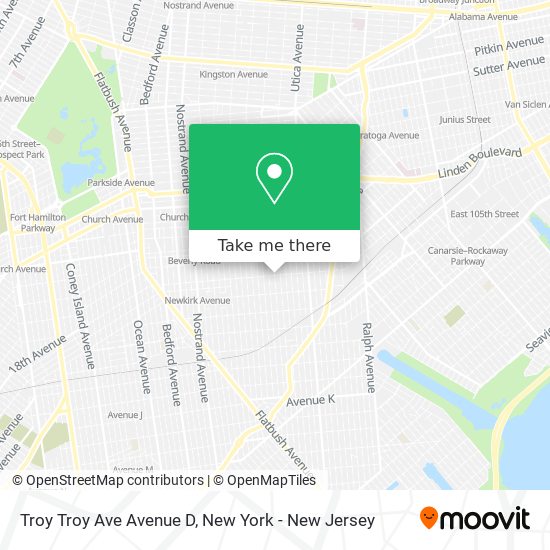 Troy Troy Ave Avenue D map