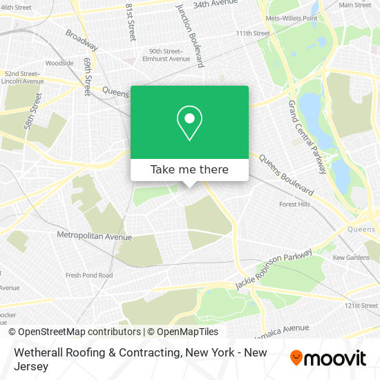 Wetherall Roofing & Contracting map