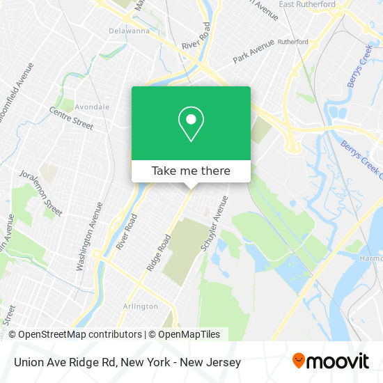 Union Ave Ridge Rd map