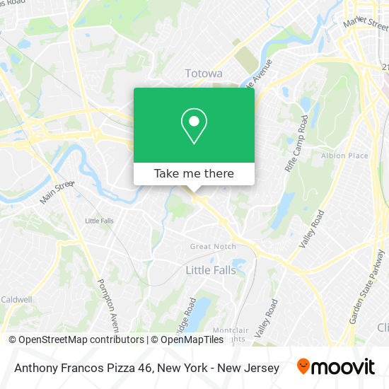 Anthony Francos Pizza 46 map