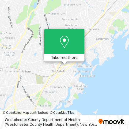 Mapa de Westchester County Department of Health