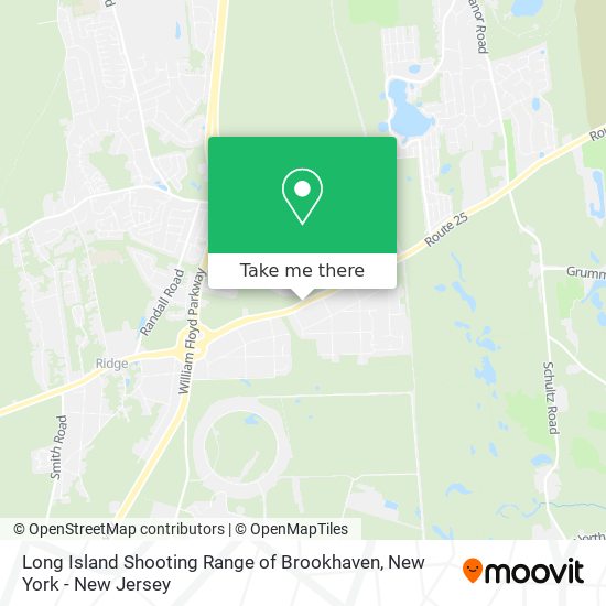 Long Island Shooting Range of Brookhaven map