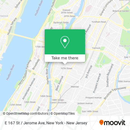 Mapa de E 167 St / Jerome Ave