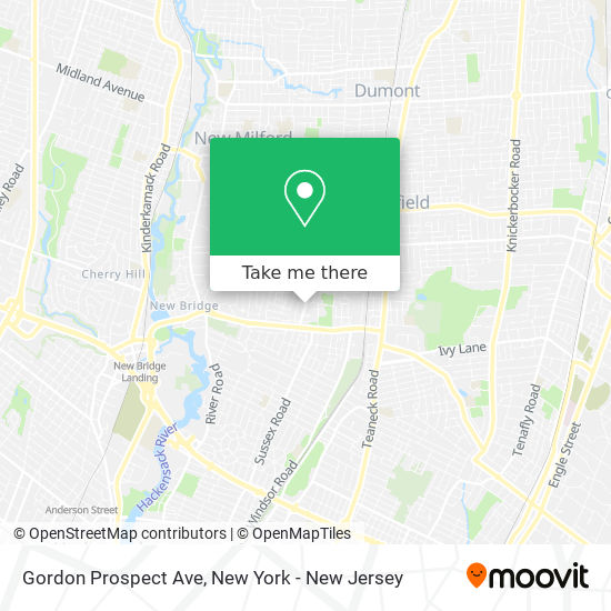 Gordon Prospect Ave map