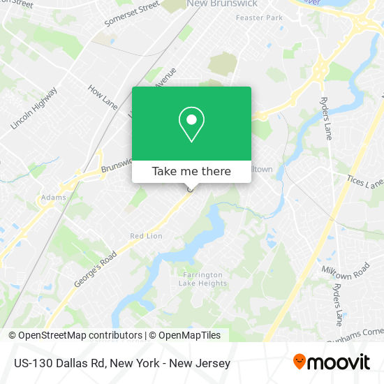 US-130 Dallas Rd map