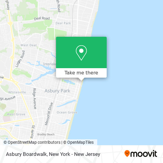 Mapa de Asbury Boardwalk