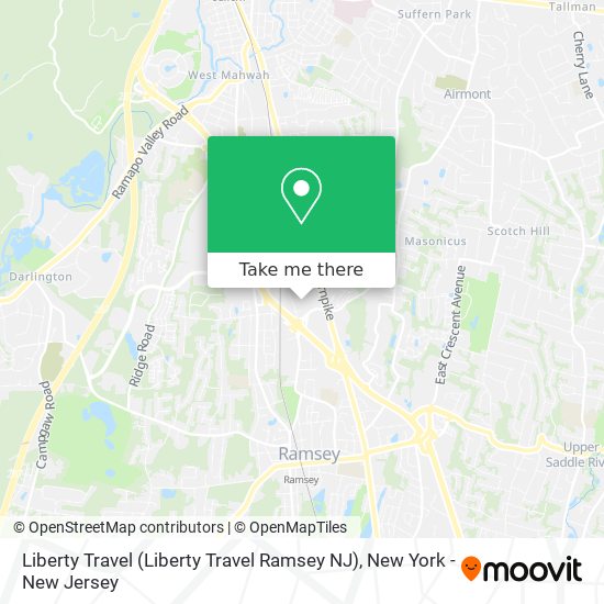 Mapa de Liberty Travel (Liberty Travel Ramsey NJ)