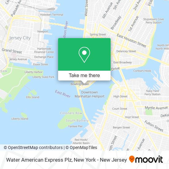 Water American Express Plz map