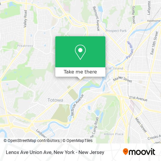 Mapa de Lenox Ave Union Ave