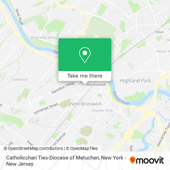 Catholicchari Ties-Diocese of Metuchen map