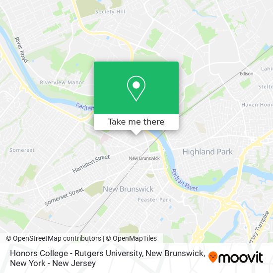 Mapa de Honors College - Rutgers University, New Brunswick