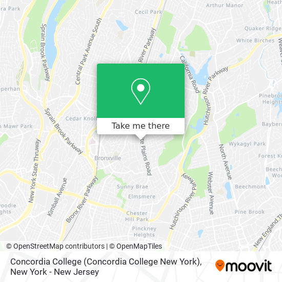 Mapa de Concordia College (Concordia College New York)