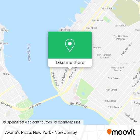 Avanti's Pizza map