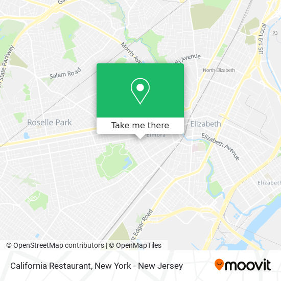 California Restaurant map