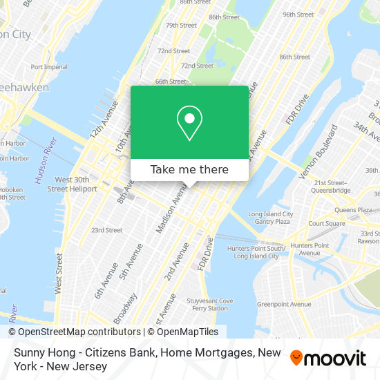 Sunny Hong - Citizens Bank, Home Mortgages map