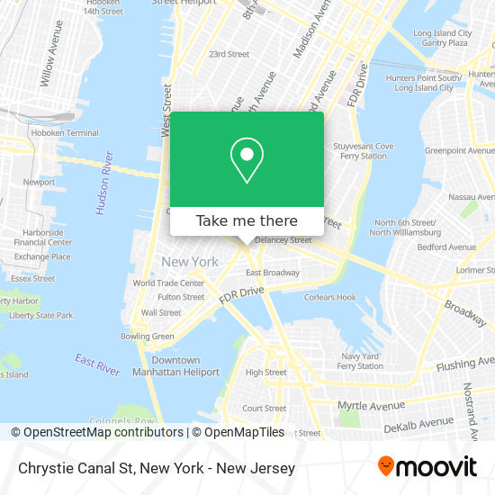 Mapa de Chrystie Canal St