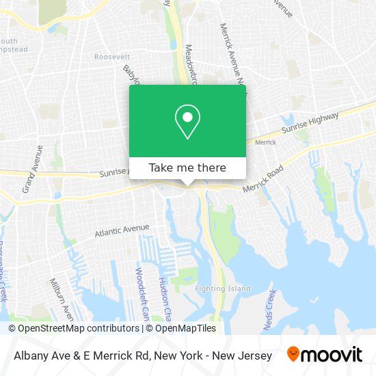 Albany Ave & E Merrick Rd map