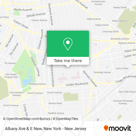 Mapa de Albany Ave & E New