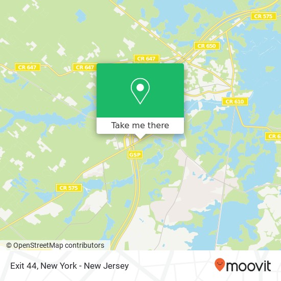 Mapa de Exit 44, Galloway Twp, NJ 08205