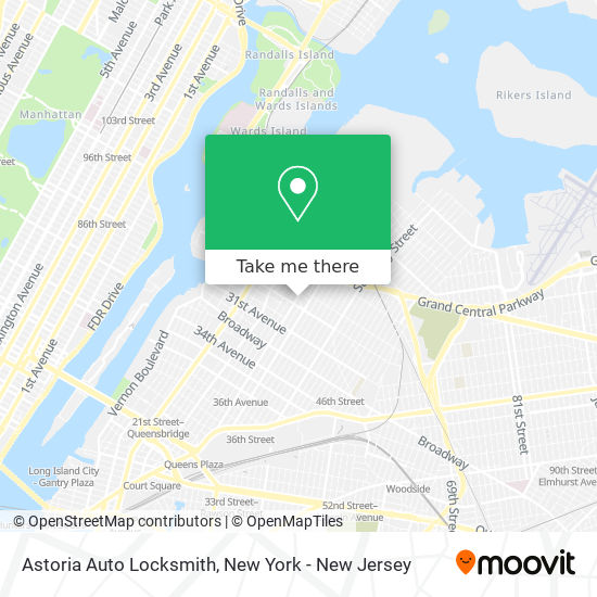 Mapa de Astoria Auto Locksmith