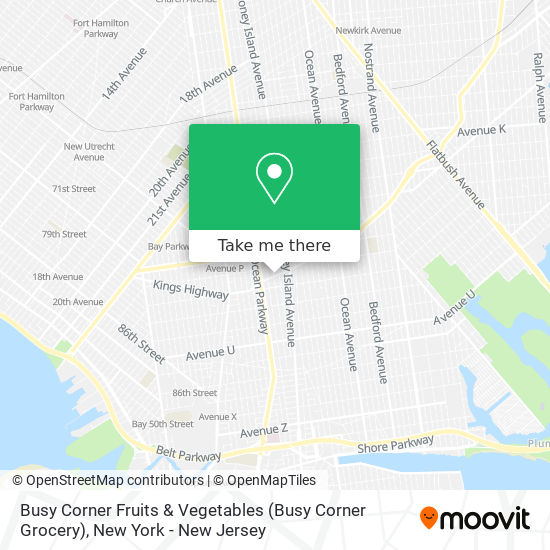 Mapa de Busy Corner Fruits & Vegetables (Busy Corner Grocery)