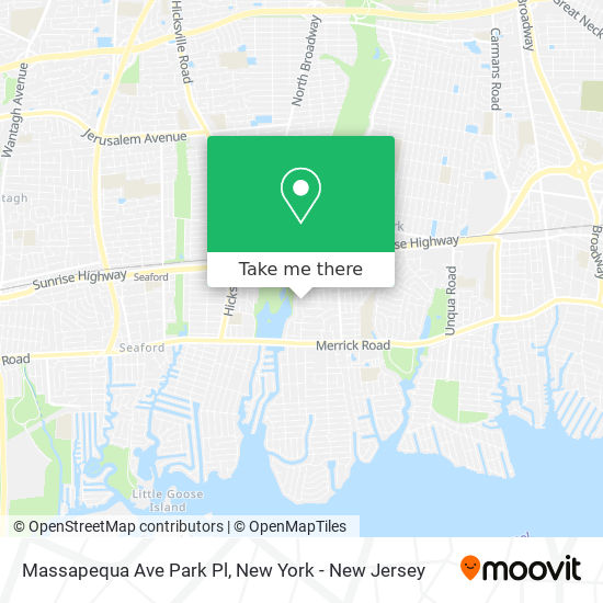 Massapequa Ave Park Pl map