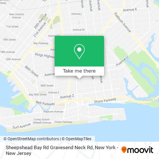 Sheepshead Bay Rd Gravesend Neck Rd map