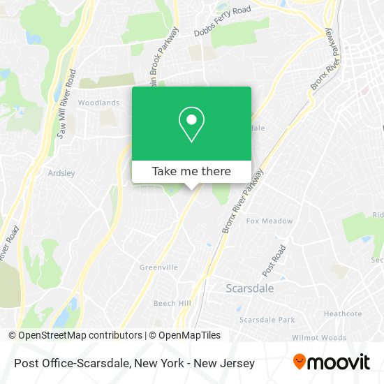 Post Office-Scarsdale map