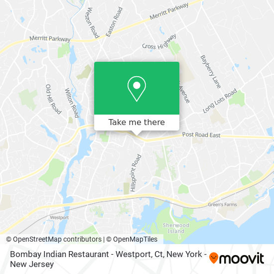 Mapa de Bombay Indian Restaurant - Westport, Ct