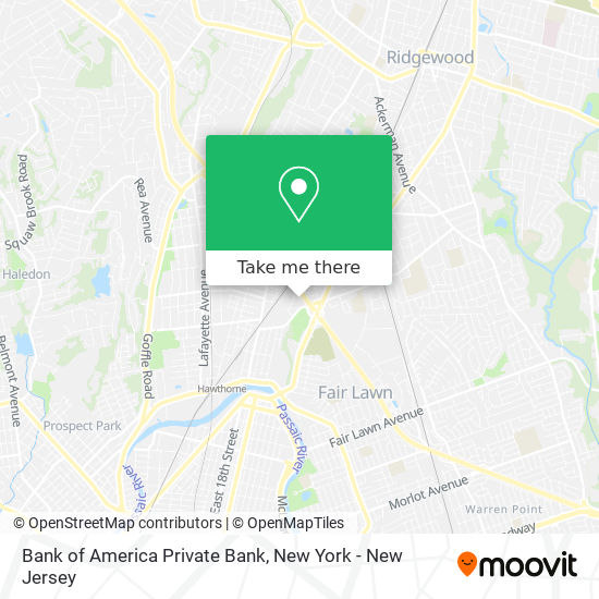 Bank of America Private Bank map