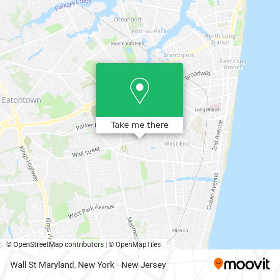 Mapa de Wall St Maryland
