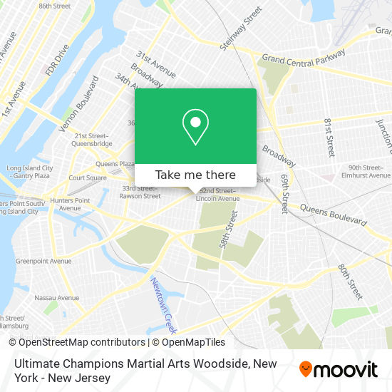 Mapa de Ultimate Champions Martial Arts Woodside